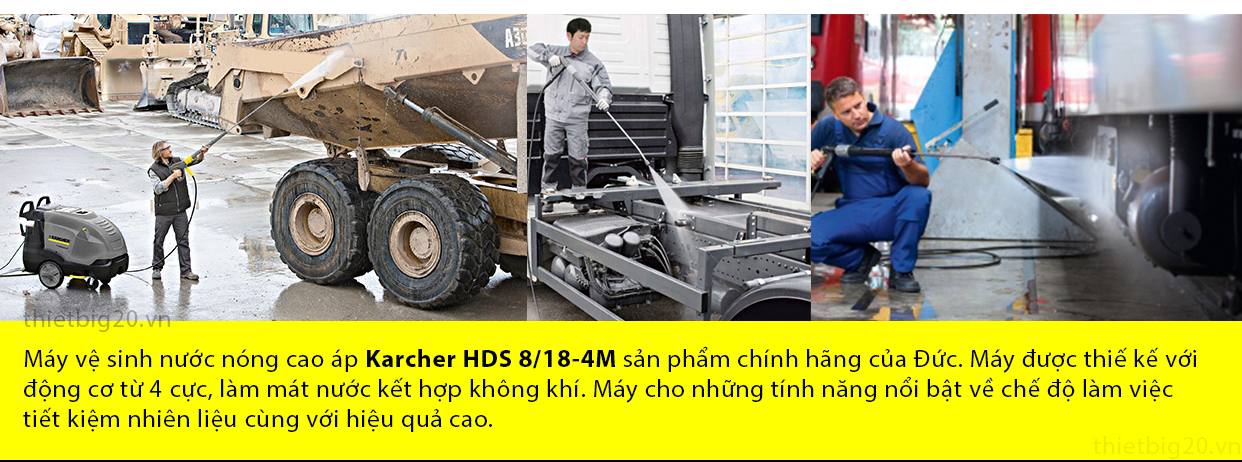 Máy phun xịt rửa nước nóng cao áp Karcher HDS 8/18-4M