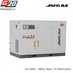 Máy nén khí trục vít có dầu Jucai JC125HA - 90Kw, 8 bar, 15.00 m3/phút