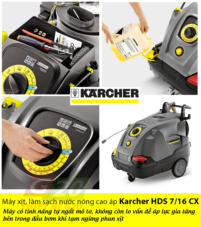 Máy phun rửa nước nóng áp lực cao Karcher HDS 7/16CX