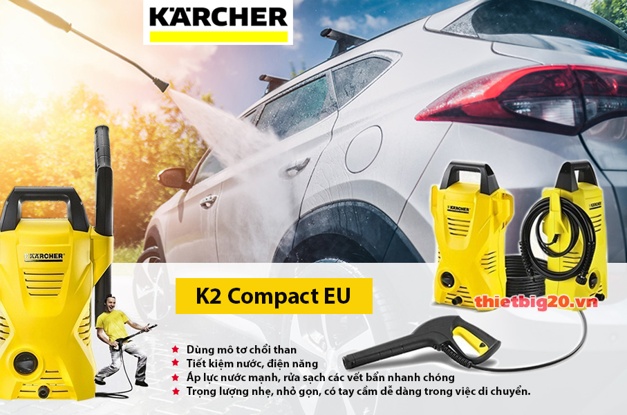 Máy rửa xe của Đức cho gia đình Karcher K2 Compact EU