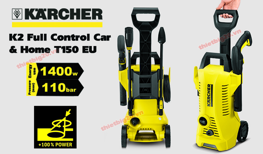 máy xịt rửa đa dụng cho gia đình Karcher K2 Full Control & Home T150EU