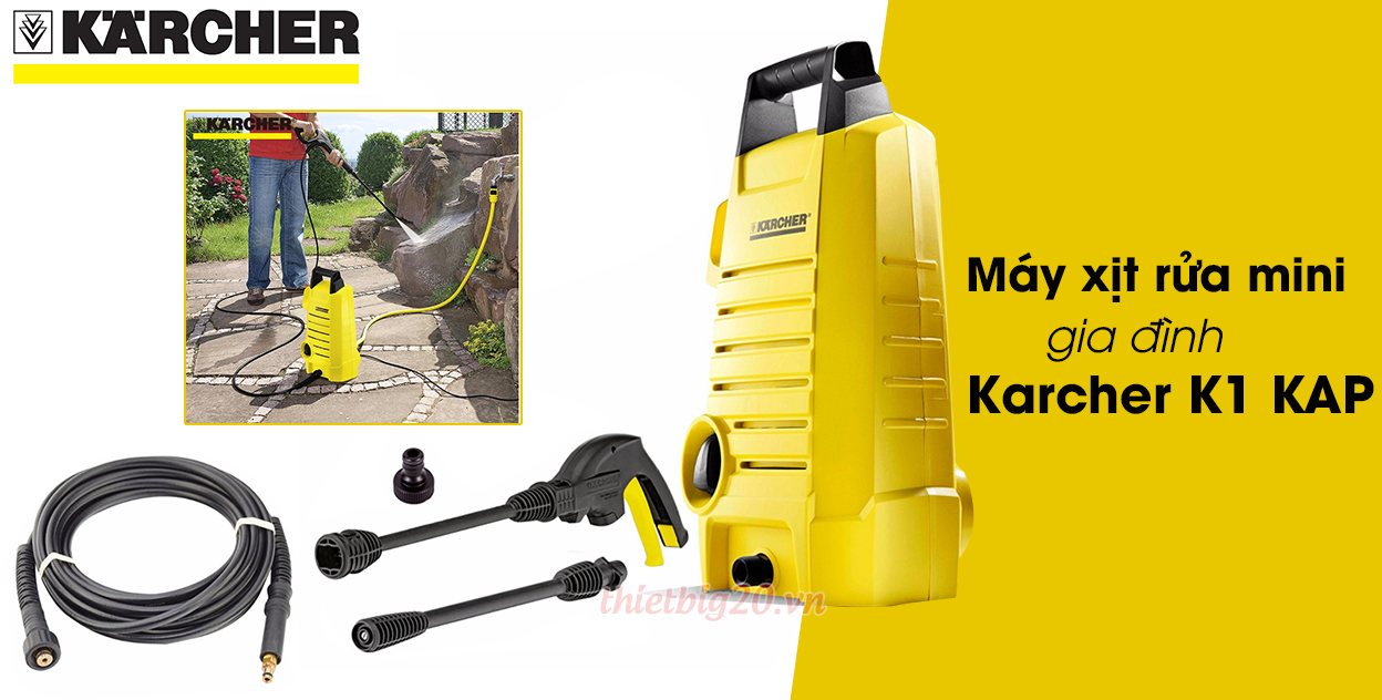 Máy xịt rửa mini gia đình Karcher K1 KAP