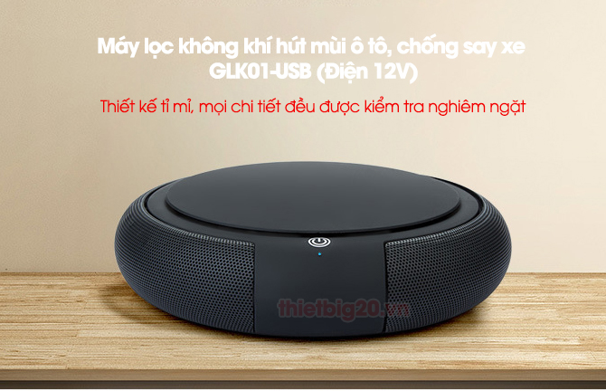 Máy lọc không khí hút mùi ô tô, chống say xe GLK01-USB 