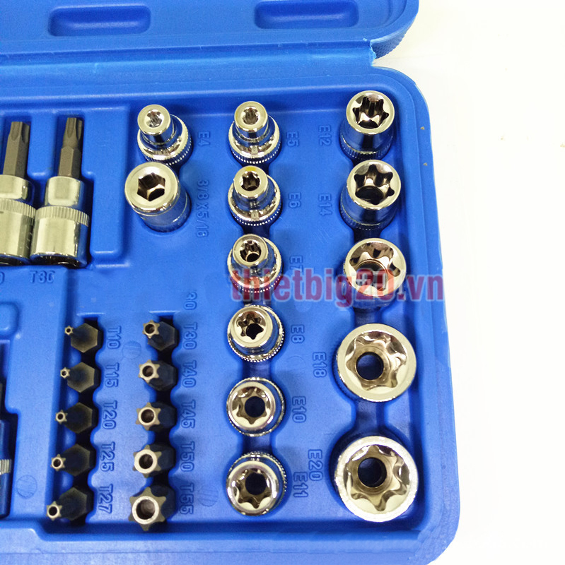 Bộ khẩu E thép Chrome Vanadium 34 chi tiết MF-7058