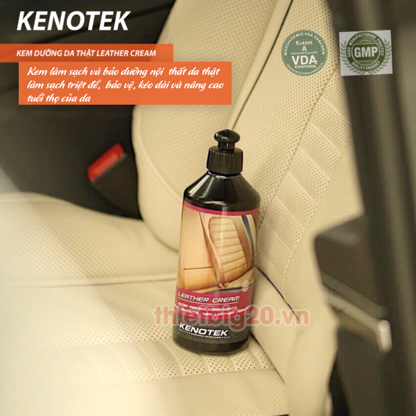 Kem đánh bóng và bảo dưỡng da thật Kenotek Leather Cream (Chai xịt 0.4L)