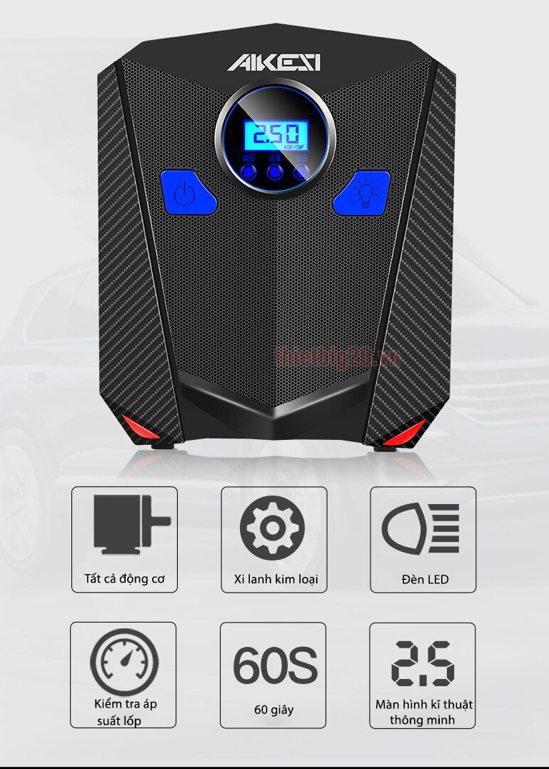 Máy bơm lốp xe Akesi (Điện 12V)