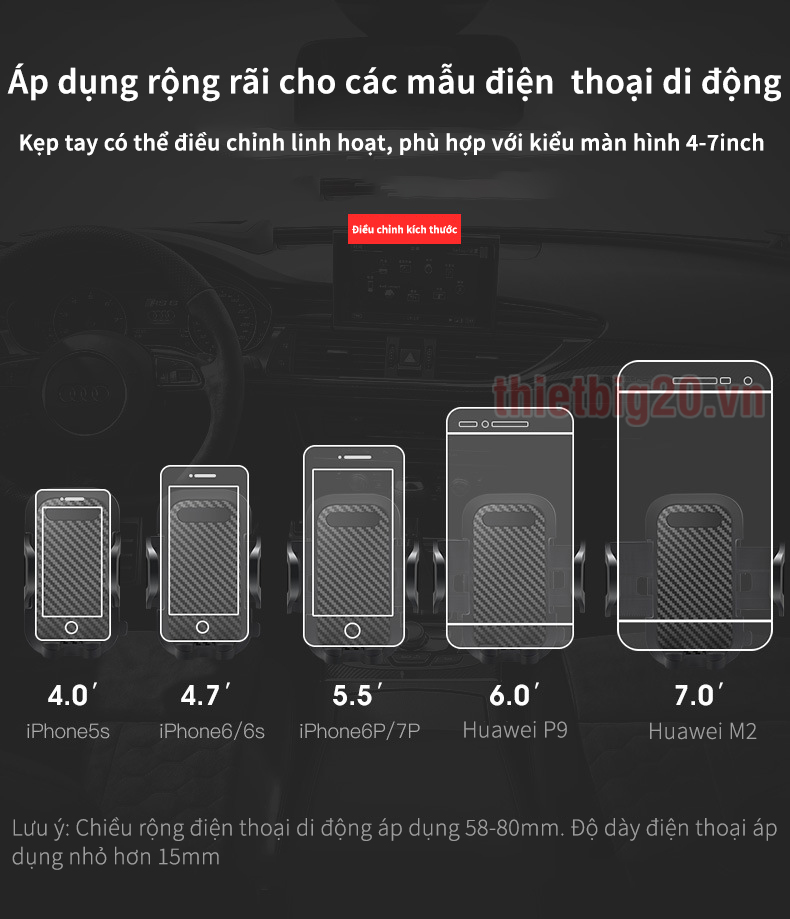Giá đỡ điện thoại xe ô tô GXE25 - Chức năng 2-in-1