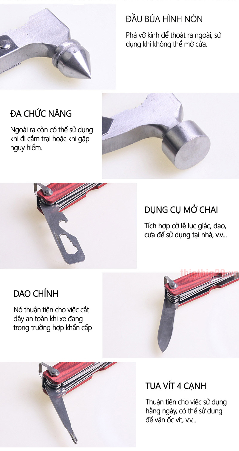 Dụng cụ khẩn cấp cho ô tô, đa năng 