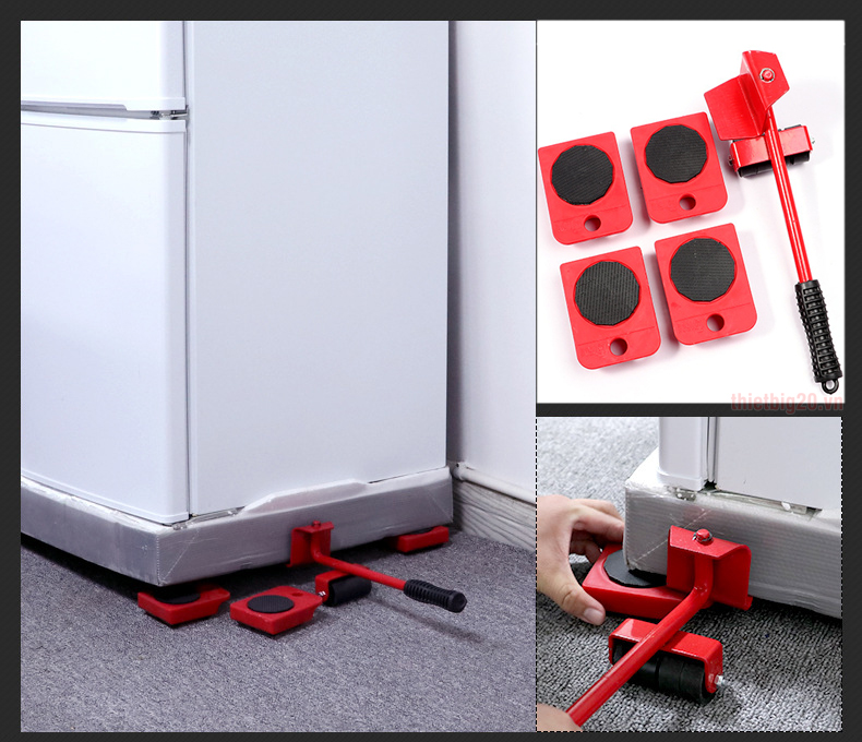 Ứng dụng bộ dụng cụ nâng hàng, di chuyển đồ đạc tải trọng 100kg, 5 chi tiết MF-9002