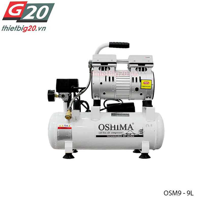 Máy nén khí không dầu, giảm âm 1HP Oshima OSM9 - 9L