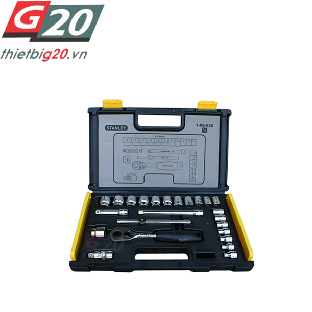 Bộ khẩu tuýp lục giác 3/8'' Stanley 89-035 24 chi tiết