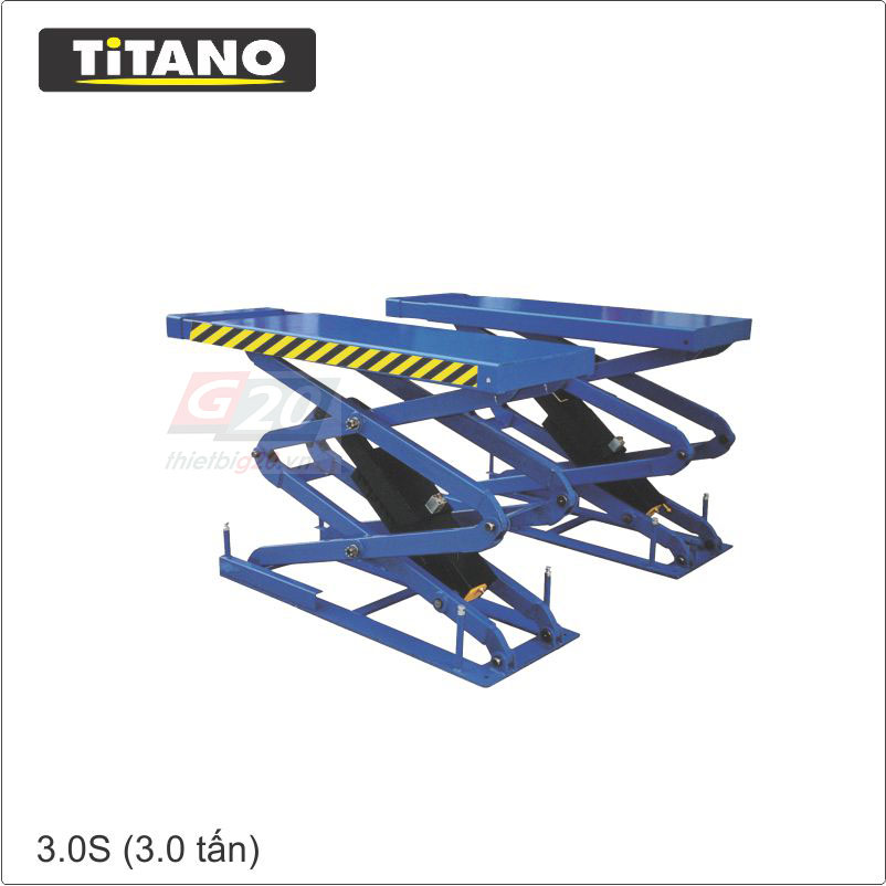 Cầu nâng cắt kéo Titano TS-3.0S - Nâng bụng, 3 tấn