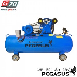 Máy khí nén 1 cấp Pegasus TM-V-0.25/8-180L - 3HP, 180L, 8 bar (220V)