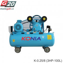 Máy nén khí 1 cấp Konia K-0.25/8 - 3HP, 100L, 220V