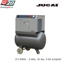 Máy nén khí trục vít có dầu Jucai JC7.5HHA - 5.5Kw, 10 bar, 0.69 m3/phút