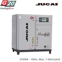 Máy nén khí trục vít có dầu Jucai JC60HA - 45Kw, 8 bar, 7.40 m3/phút