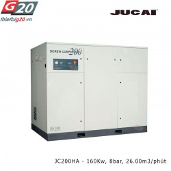 Máy nén khí trục vít có dầu Jucai JC200HA - 160Kw, 8 bar, 26.00 m3/phút