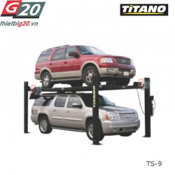 Cầu nâng ô tô 4 trụ Titano TS-9 – 4 tấn, Nâng 2200mm (Đỗ xe)