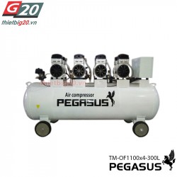 Máy nén khí không dầu giảm thanh Pegasus 6HP, 330L, 220v