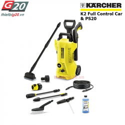 Máy xịt rửa xe và sân vườn có chỉnh áp Karcher K2 Full Control Car & PS20 EU