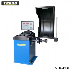 Máy cân bằng lốp xe con phần mềm Italy Titano STD-413E – Màn LED, Tự động 2 thông số, Tay đo bề rộng lốp