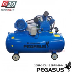 Máy nén hơi 2 cấp Pegasus TM-W-2.0/12.5-500L - 20HP, 500L, 12.5bar (380V)