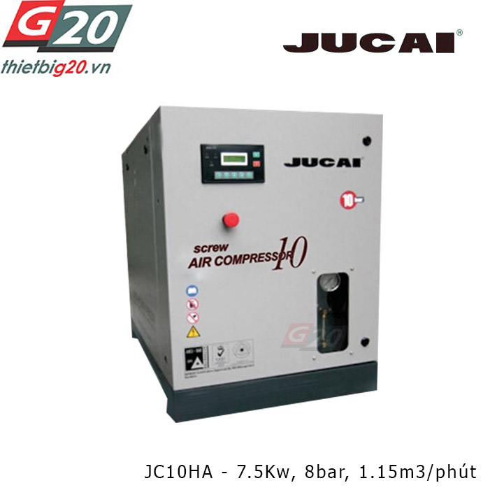 Máy nén khí trục vít có dầu Jucai JC10HA - 7.5Kw, 8 bar, 1.15 m3/phút