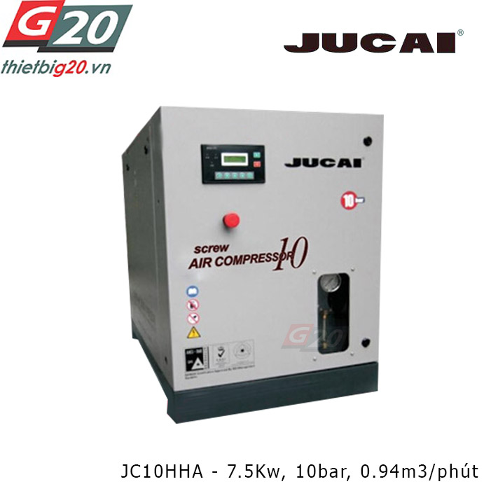 Máy nén khí trục vít có dầu Jucai JC10HHA - 7.5Kw, 10 bar, 0.94 m3/phút