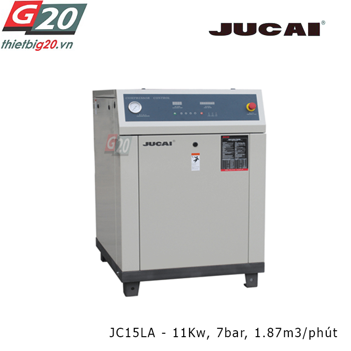 Máy nén khí trục vít có dầu Jucai JC15LA - 11Kw, 7 bar, 1.87 m3/phút