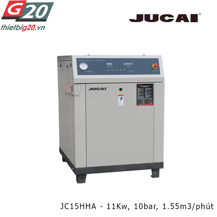 Máy nén khí trục vít có dầu Jucai JC15HHA - 11Kw, 10 bar, 1.55 m3/phút
