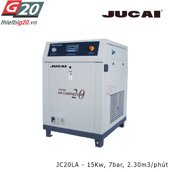 Máy nén khí trục vít có dầu Jucai JC20LA - 15Kw, 7 bar, 2.30 m3/phút