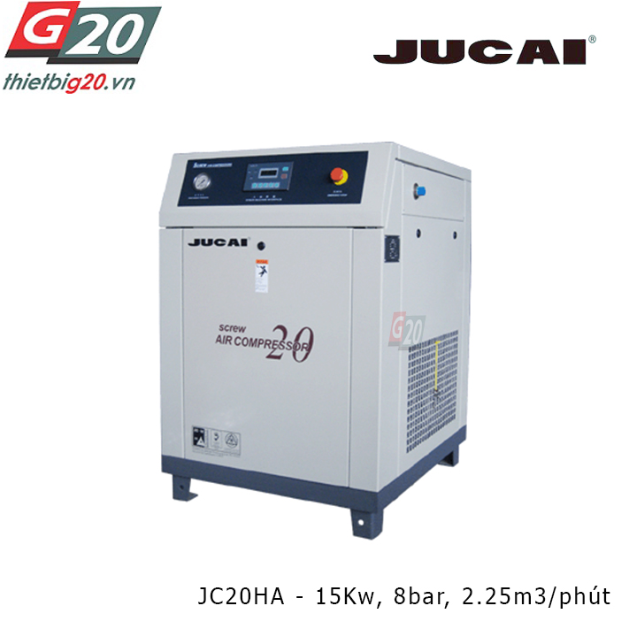 Máy nén khí trục vít có dầu Jucai JC20HA - 15Kw, 8 bar, 2.25 m3/phút