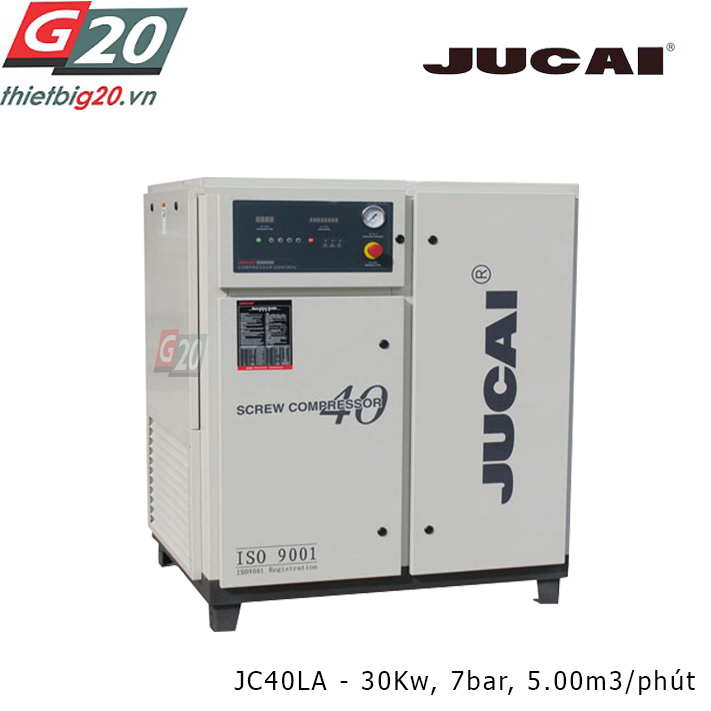 Máy nén khí trục vít có dầu Jucai JC40LA - 30Kw, 7 bar, 5.00 m3/phút