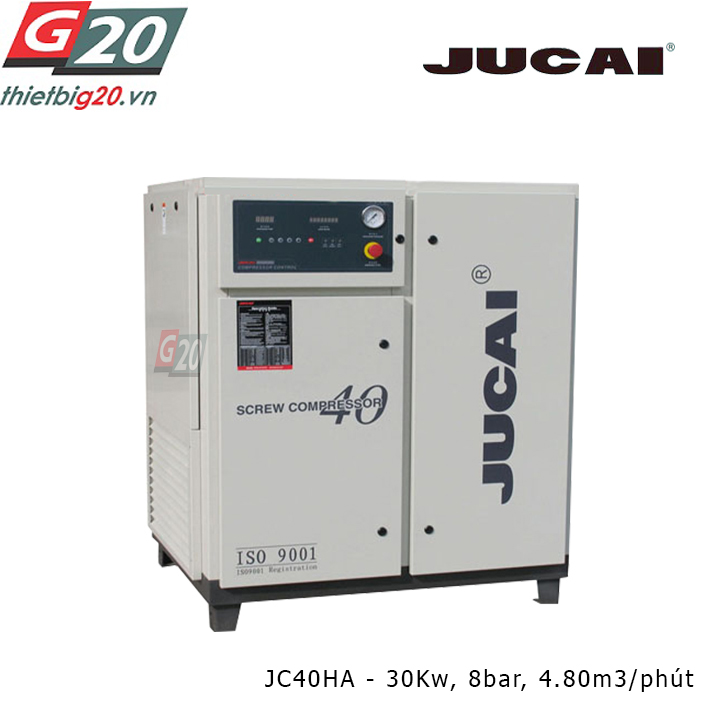 Máy nén khí trục vít có dầu Jucai JC40HA - 30Kw, 8 bar, 4.80 m3/phút