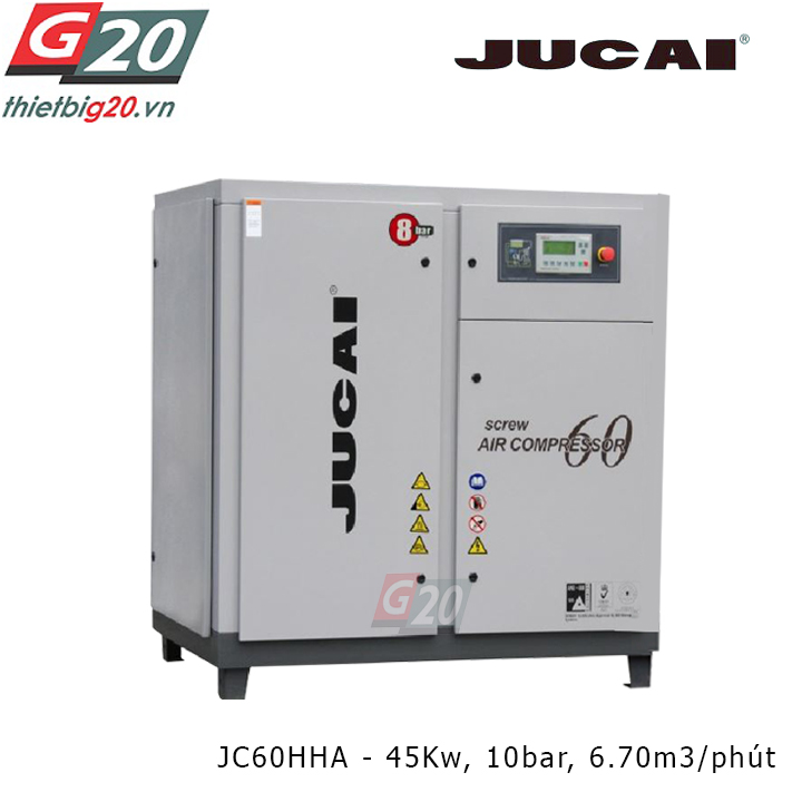 Máy nén khí trục vít có dầu Jucai JC60HHA - 45Kw, 10 bar, 6.70 m3/phút