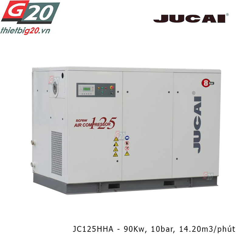 Máy nén khí trục vít có dầu Jucai JC125HHA - 90Kw, 10 bar, 14.20 m3/phút
