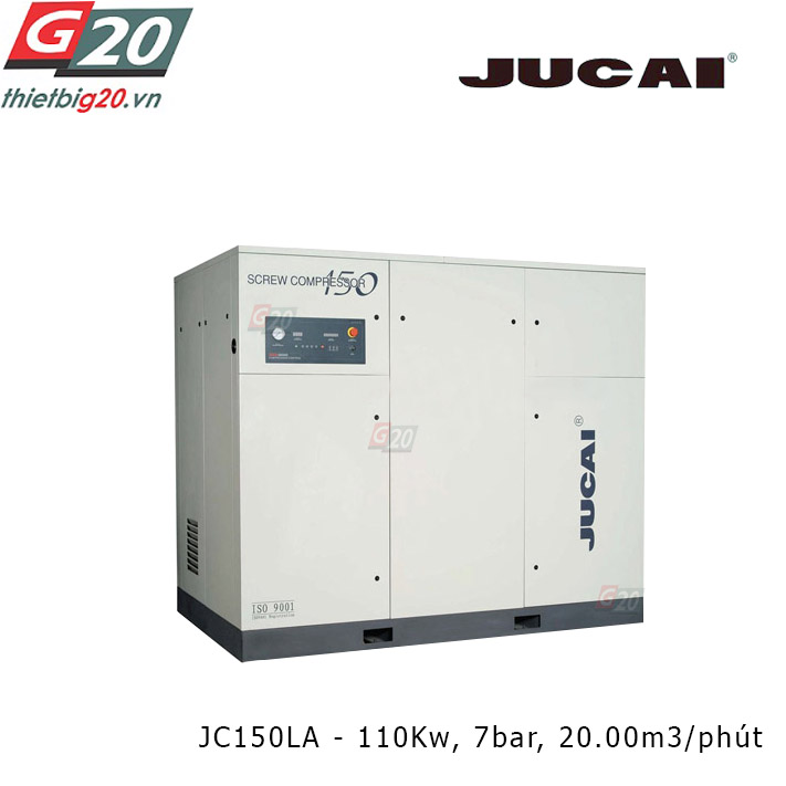 Máy nén khí trục vít có dầu Jucai JC150LA - 110Kw, 7 bar, 20.00 m3/phút
