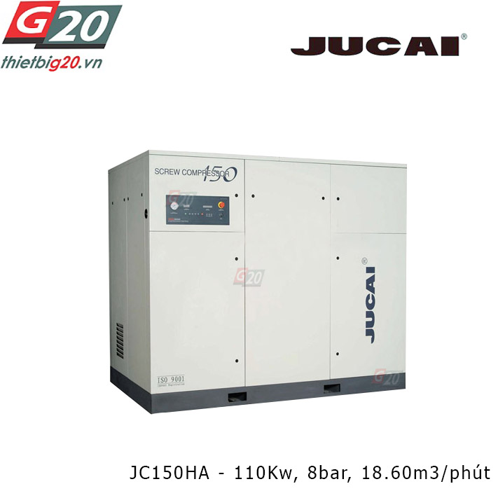 Máy nén khí trục vít có dầu Jucai JC150HA - 110Kw, 8 bar, 18.60 m3/phút