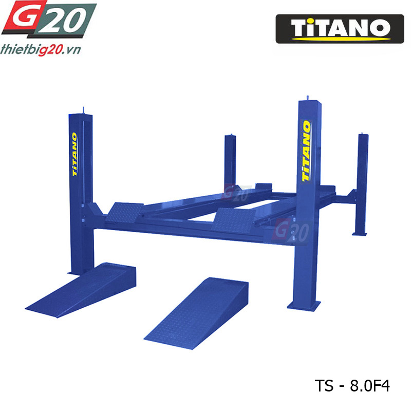Cầu nâng ô tô 4 trụ Titano TS-8.0F4 - 8 tấn, Nâng 1845mm (Cân chỉnh)