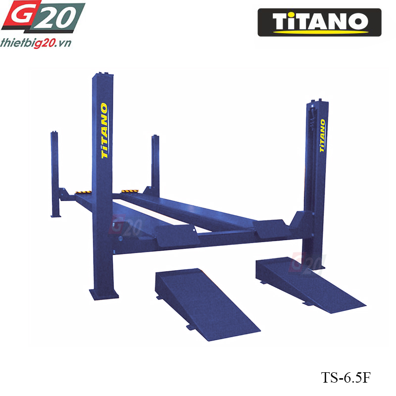 Cầu nâng ô tô 4 trụ Titano TS-6.5F - 6.5 tấn, Nâng 1800mm (Sửa chữa)