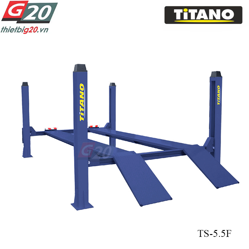 Cầu nâng ô tô 4 trụ Titano TS-5.5F - 5.5 tấn, Nâng 1846mm (Sửa chữa)