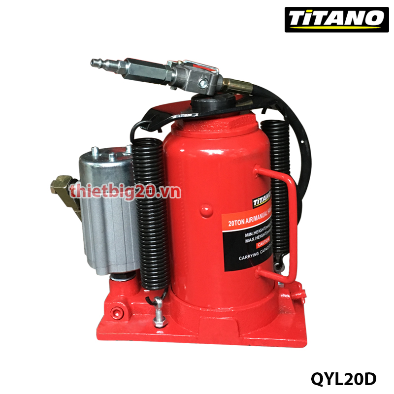 Con đội dùng hơi Titano QYL20D - 20 tấn, 260-500mm, Có ren