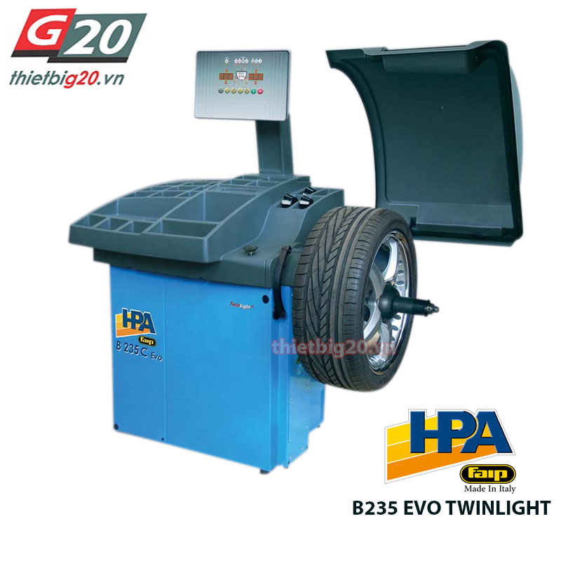 Máy cân bằng lốp xe HPA B235 Evo Twinlight - Kẹp tay