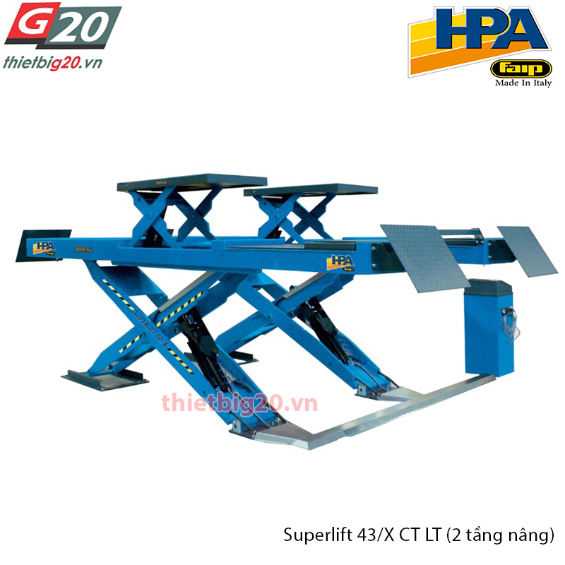 Cầu nâng kiểu xếp cân chỉnh độ chụm 4.3 tấn HPA Superlift 43/X CT LT (2 tầng nâng)