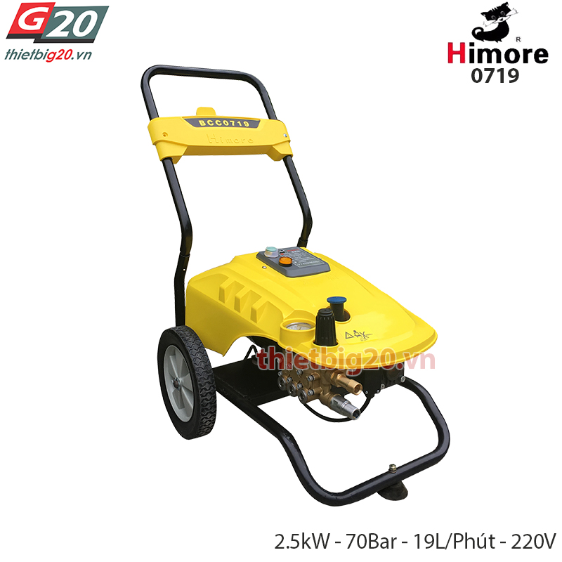 Máy phun rửa xe áp lực cao Himore 0719 - 2.5kW, 70bar, 19L/phút