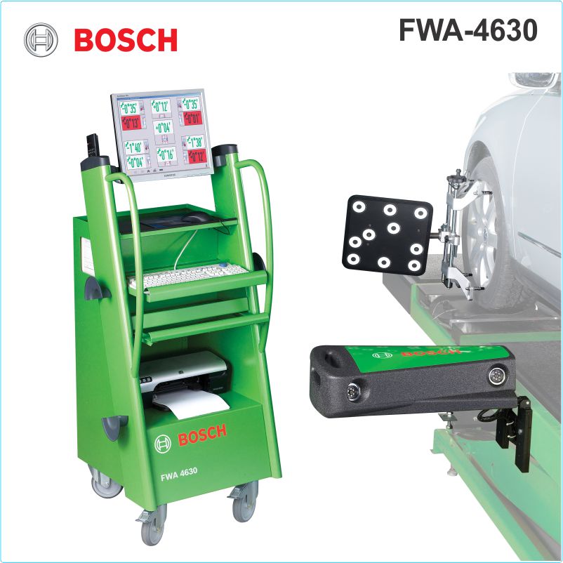 Máy kiểm tra độ chụm, góc đặt bánh xe Bosch FWA-4630