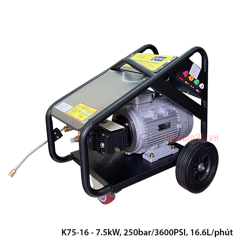 Máy phun xịt rửa áp lực cao K75-16 - 7.5kW, 250bar/3600PSI, 16.6L/phút