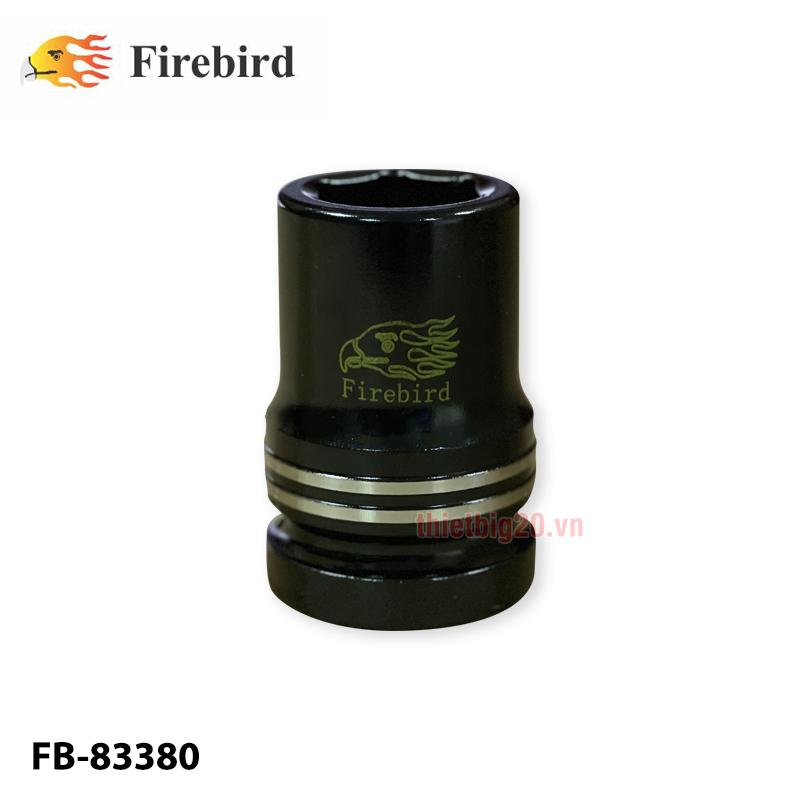 Khẩu tuýp 1" Firebird FB-83380 - 33mm, 6 cạnh, Đen, Dài 80mm
