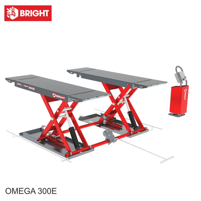 Cầu nâng cắt kéo Bright OMEGA 300E - Nâng 1 mét, 3 tấn 
