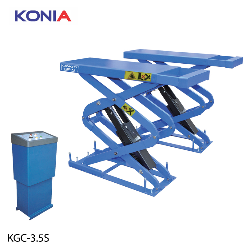 Cầu nâng cắt kéo 3.5 tấn, móng chìm Konia KGC-3.5S